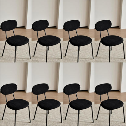 Moderner Esszimmerstuhl 8er-Set, Stapelbar & Gepolstert