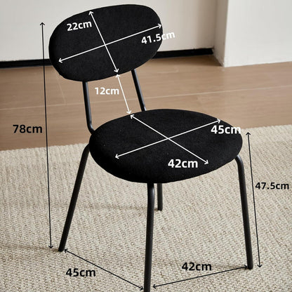 Moderner Esszimmerstuhl 4er-Set, Stapelbar & Gepolstert