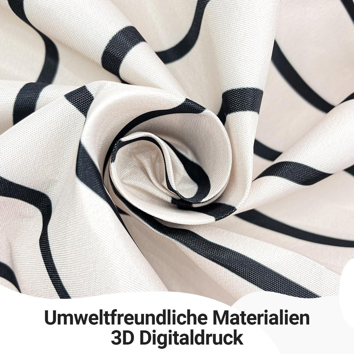 Duschvorhang Set Geometrische Kurve 120x200cm mit Haken