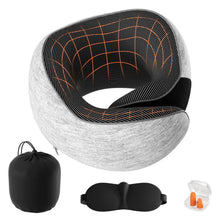 Reisekissen Memory Foam – Verstellbar, Grau mit Zubehör