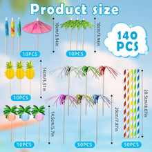Cocktail Deko Set 140 Teile – Party & Bar Zubehör für Sommer