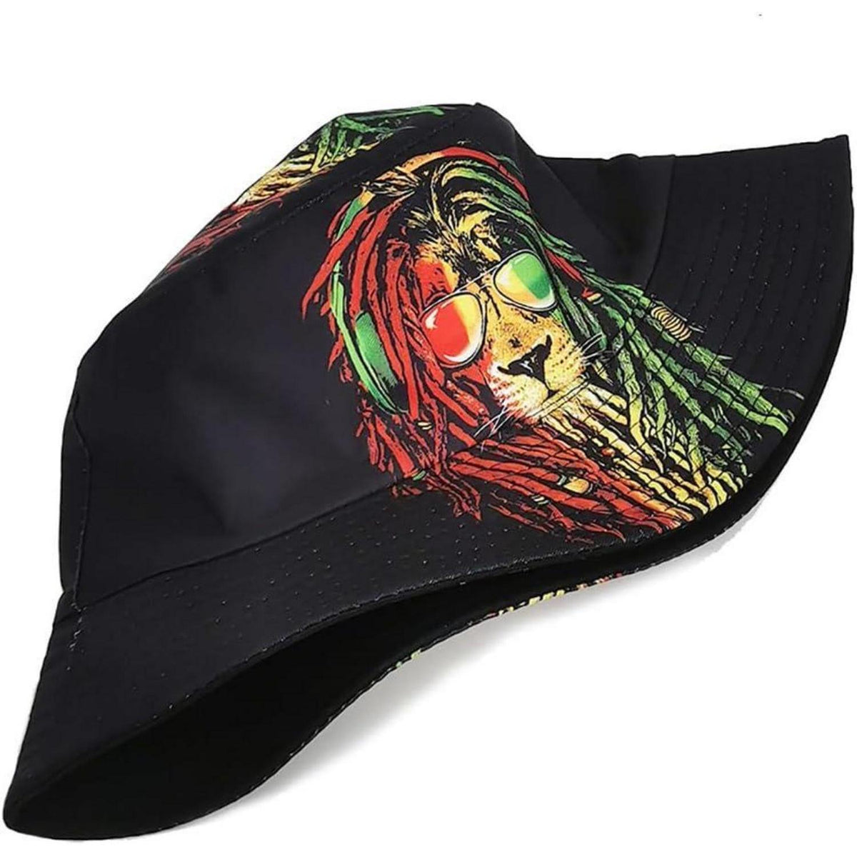 Damen Fischerhut Bucket Hat Reversibel Sommerhut Schwarz