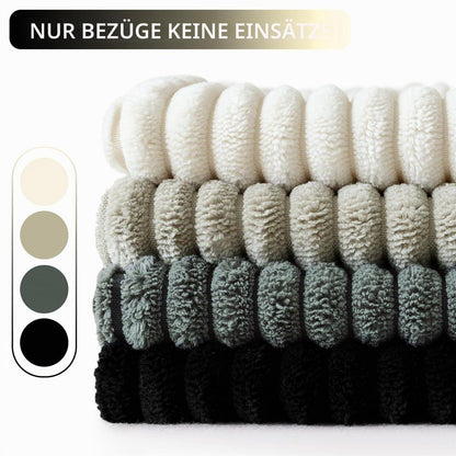 4er Set Cord Kissenbezüge 40x40 cm Schwarz Grau