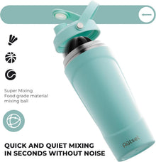 Protein Shaker Edelstahl 750ml mit Kugel BPA frei Fitness