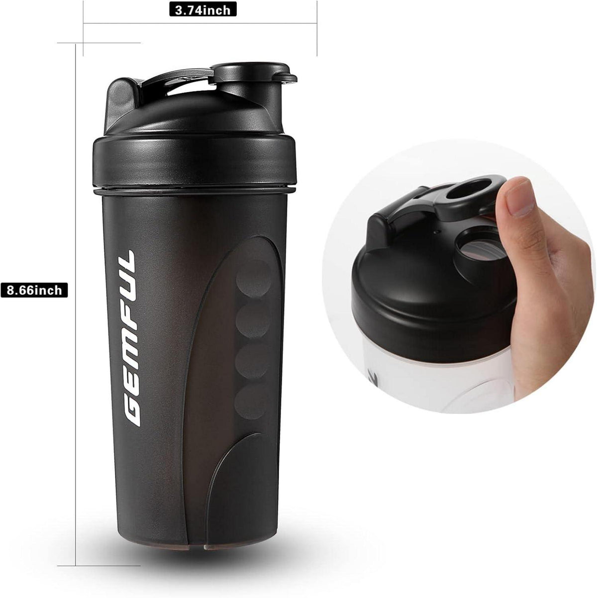 Protein Shaker 750ml BPA-Frei für Shakes, Smoothies