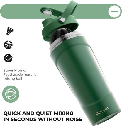 Edelstahl Protein Shaker 750ml mit Kugel BPA frei Vakuum