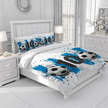 3D Fußball Bettwäsche Set 135x200 cm – Kinderzimmer Schlafzimmer