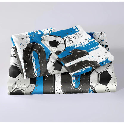 3D Fußball Bettwäsche Set 135x200 cm – Kinderzimmer Schlafzimmer