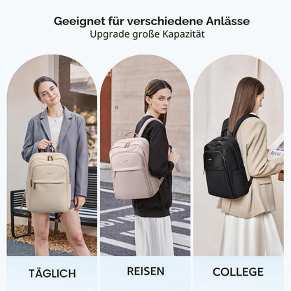 Laptop Rucksack Damen Herren | Elegantes Daypack für Uni, Reise & Büro (16 Zoll)