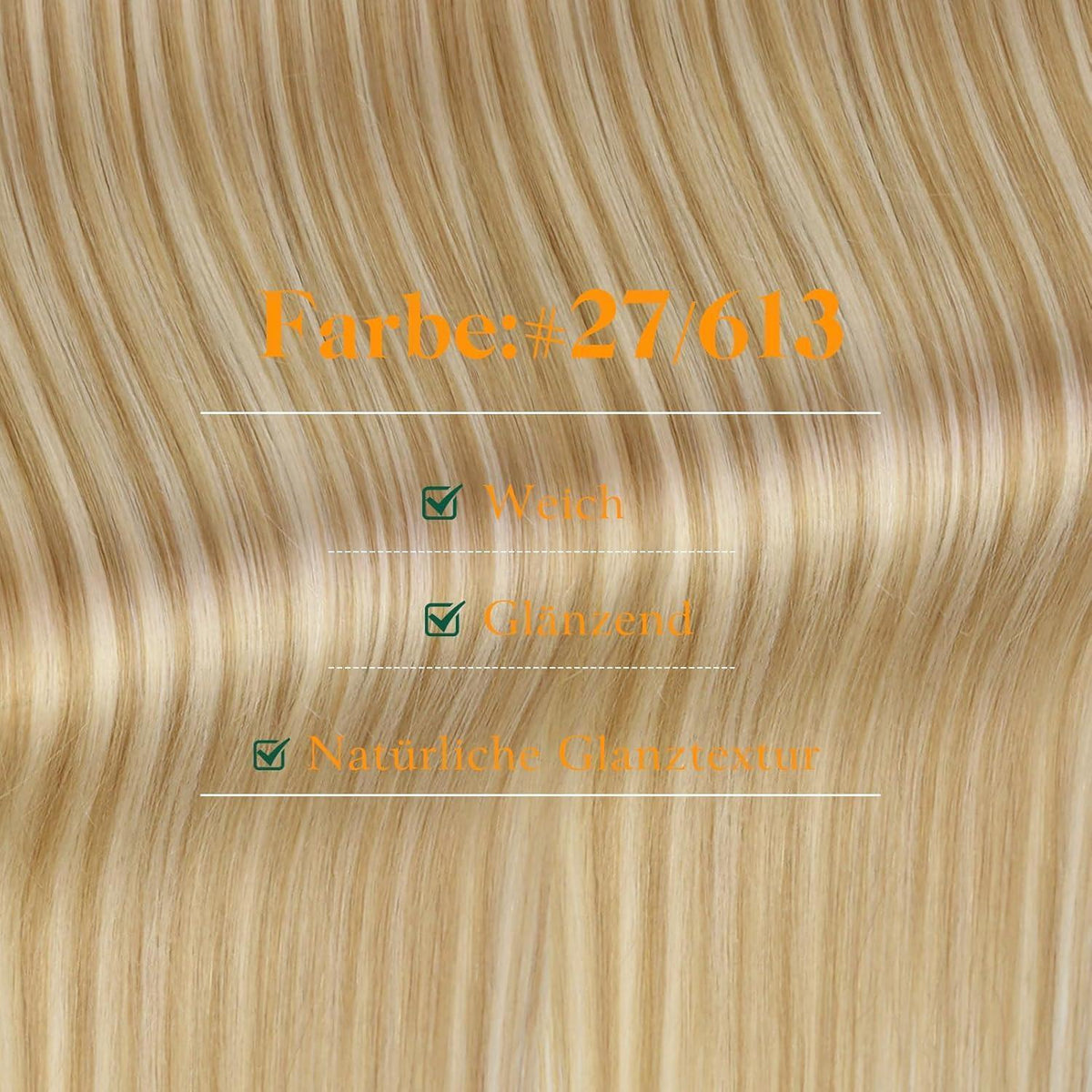 Echthaar Tape Extensions Blond 55cm #27/613