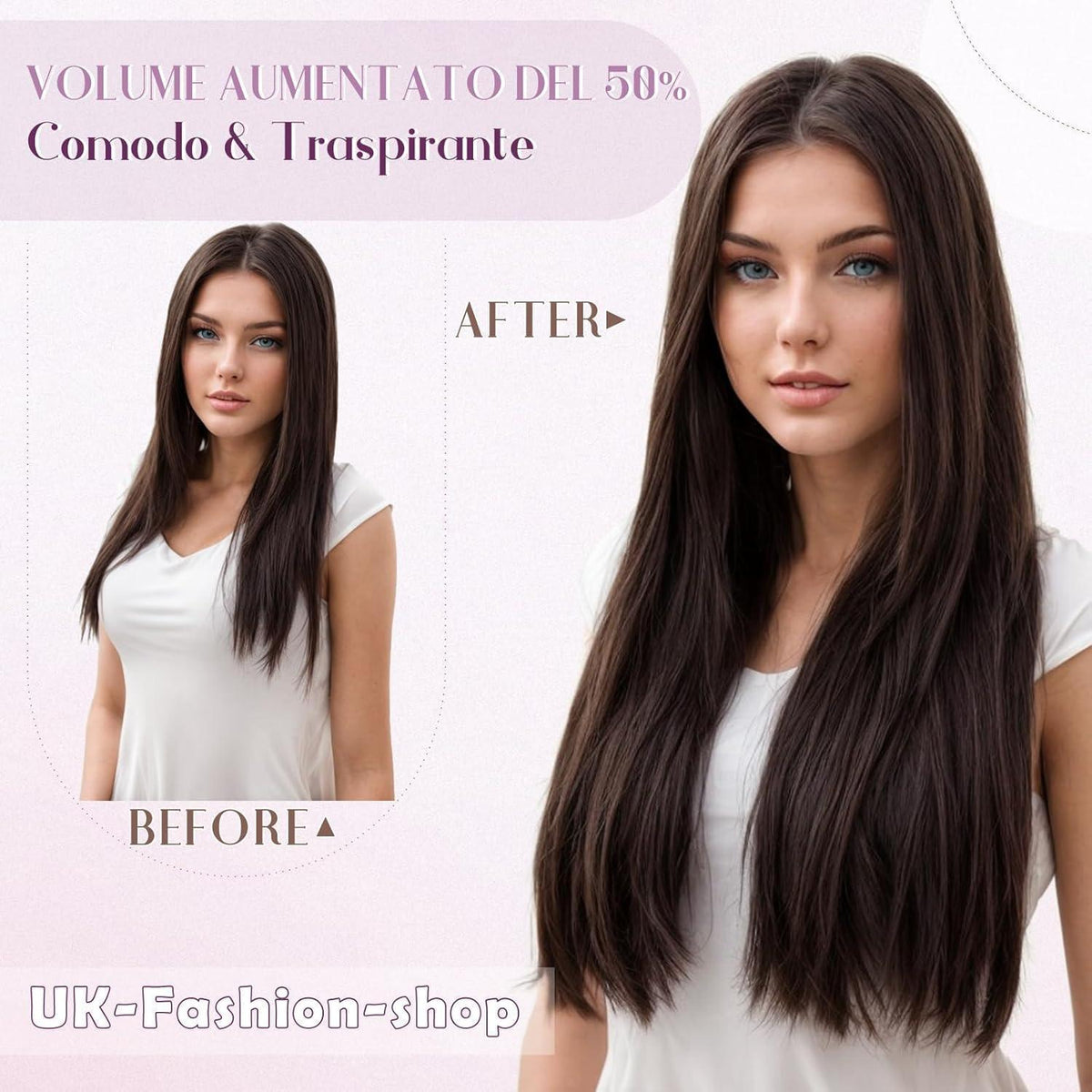 Blond Clip-in Echthaarverlängerung 55cm #60 Platinblond