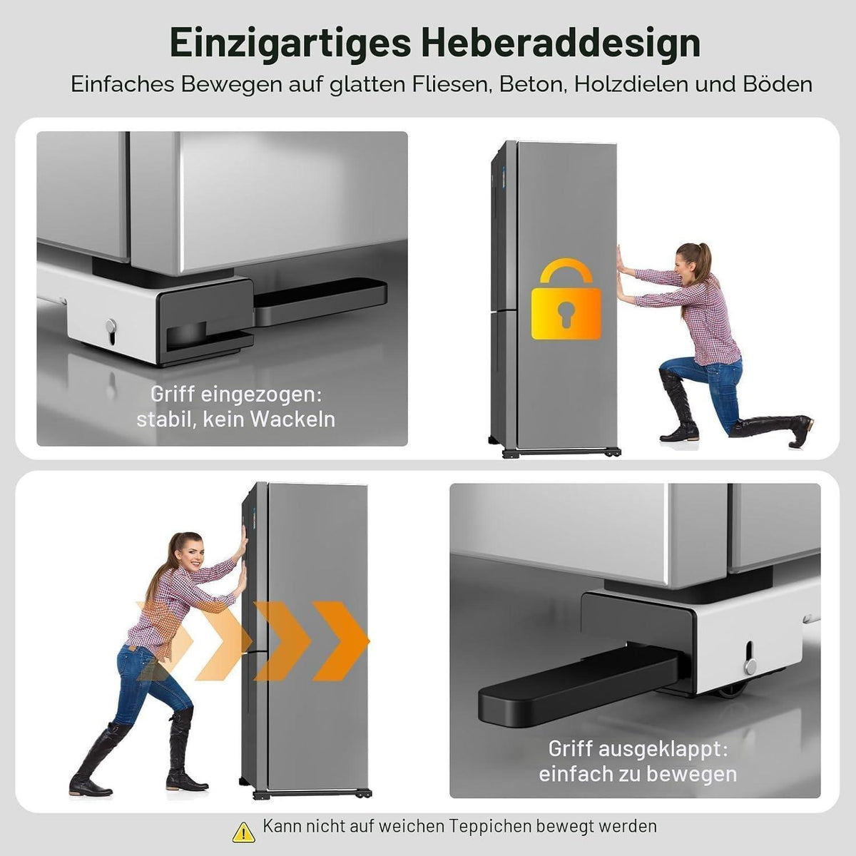 Waschmaschinen Rollen Untergestell verstellbar 50-80cm