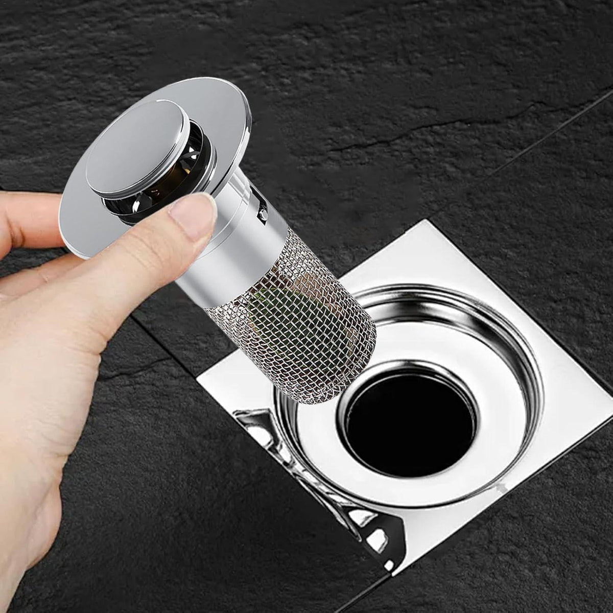 Edelstahl Bodenabflusssieb für Waschbecken & Küche