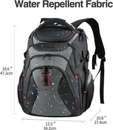 KROSER Laptop Rucksack 17,3 Zoll XL Business Wasserdicht