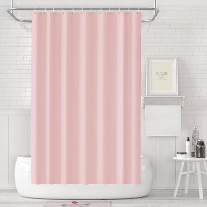 180x180 cm Duschvorhang wasserdicht mit 12 Haken Rosa