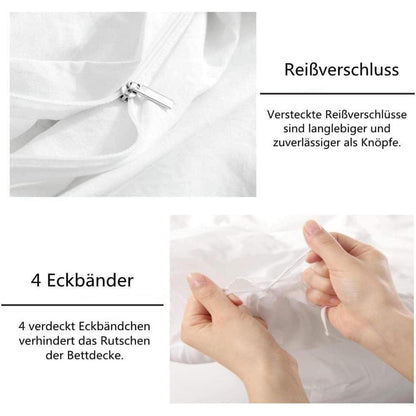 Tiger Motiv Bettwäsche Set 135x200 cm – 4-teilig, Mikrofaser