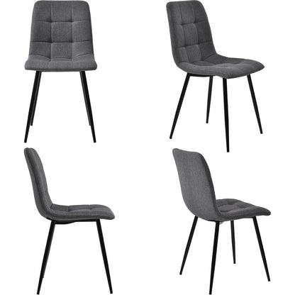 Esstisch Set 117cm mit 4 modernen Esszimmerstühlen
