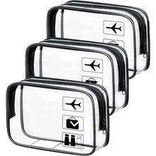 Transparente Kulturtasche 3er Set, wasserdicht, TSA-zugelassen