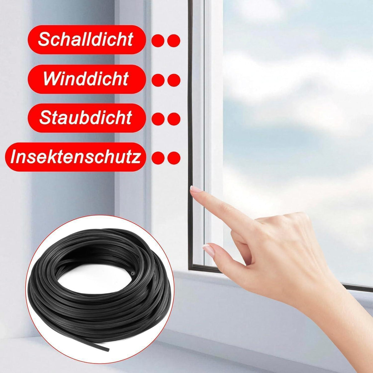 Gummi Kederband Ø3,5mm – 20m für Fliegengitter & Spannrahmen