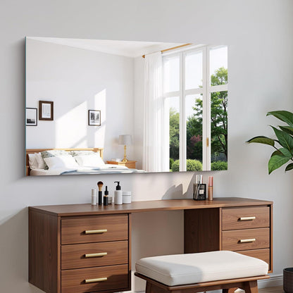 Rahmenloser Wandspiegel 120x75 cm – Badezimmer Spiegel mit Explosionsschutz