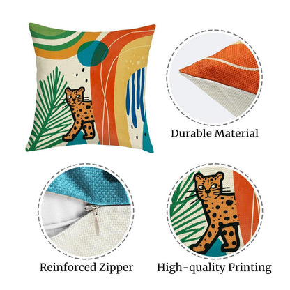 4er Set Kissenbezüge 40x40 Boho Geometrisch Blumenmuster