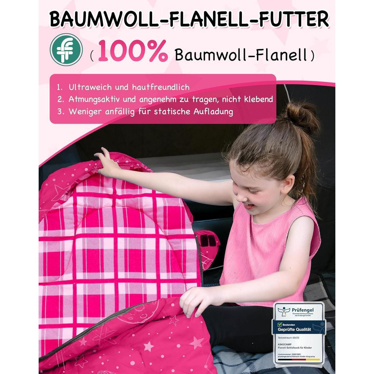 Kinderschlafsack Flanell – Warm, Leicht & 4 Jahreszeiten
