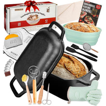 Gusseisen Brotbacktopf Set mit Gärkorb & Dutch Oven