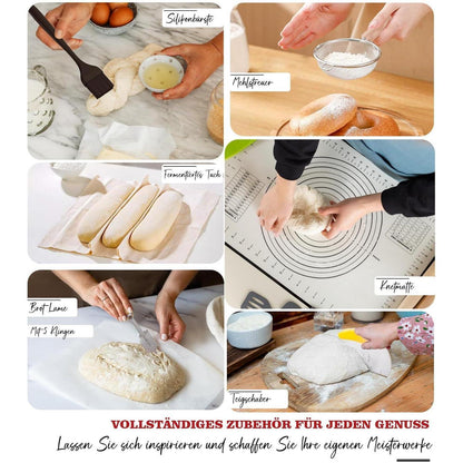 Gusseisen Brotbacktopf Set mit Gärkorb & Dutch Oven