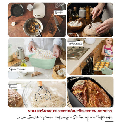 Gusseisen Brotbacktopf Set mit Gärkorb & Dutch Oven