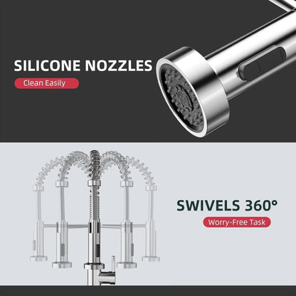 Küchenarmatur Chrom 360° Schwenkbar Pull-Down Wasserhahn