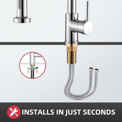 Küchenarmatur Chrom 360° Schwenkbar Pull-Down Wasserhahn