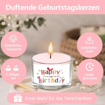Duftkerze Geburtstag Geschenk Milchmüsli & Rose