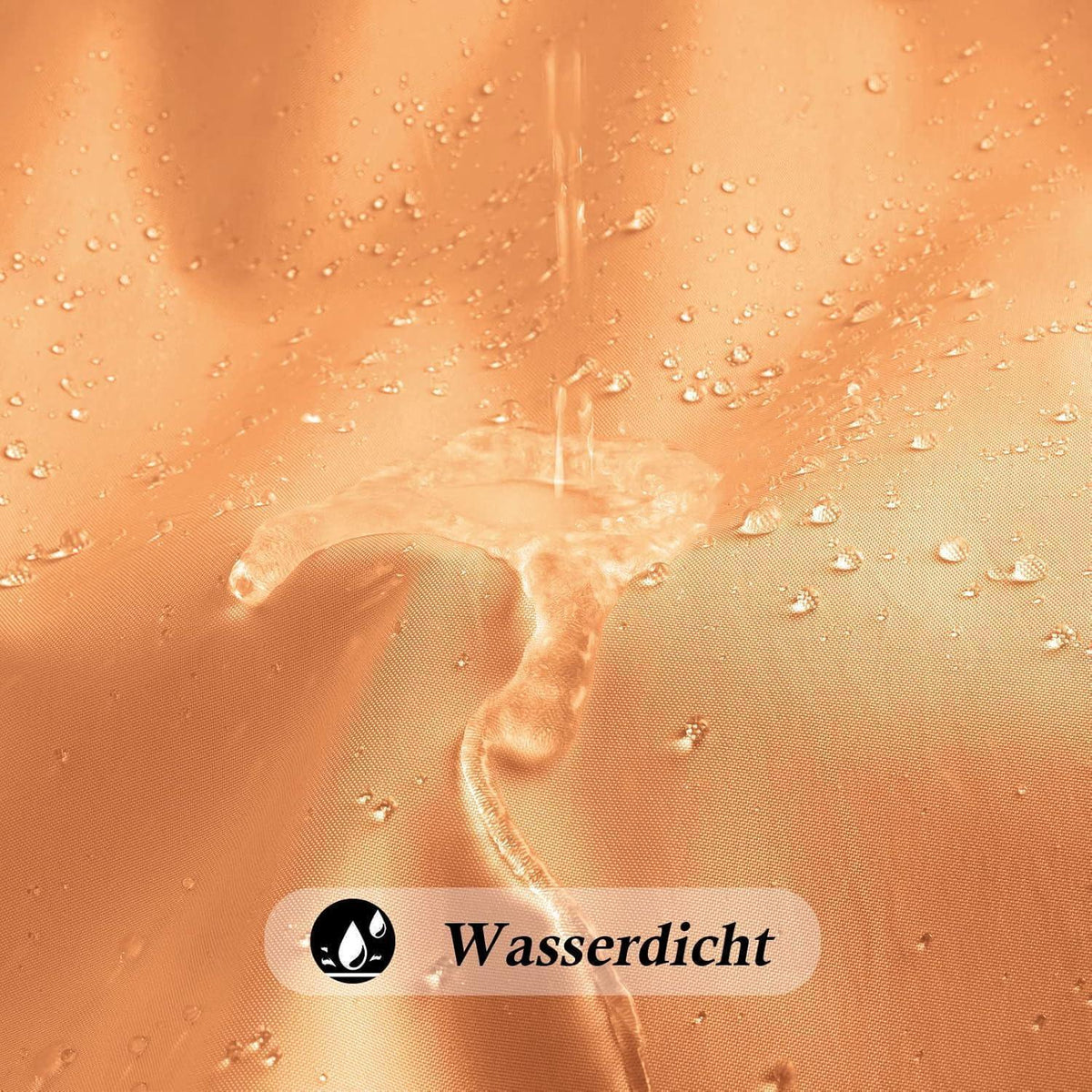 Duschvorhang Stoff 120x200 cm, Orange, Wasserdicht & Waschbar