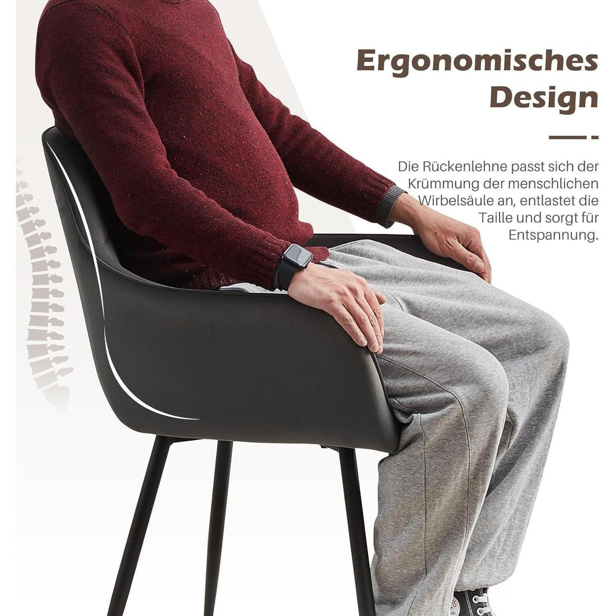 Graue Samt Esszimmerstühle 2er Set mit Armlehnen