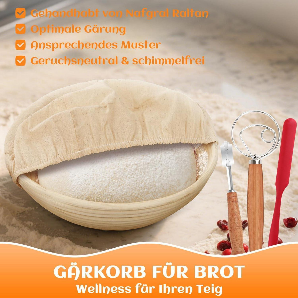 Gusseisen Brotbacktopf 26cm mit Deckel & Zubehör