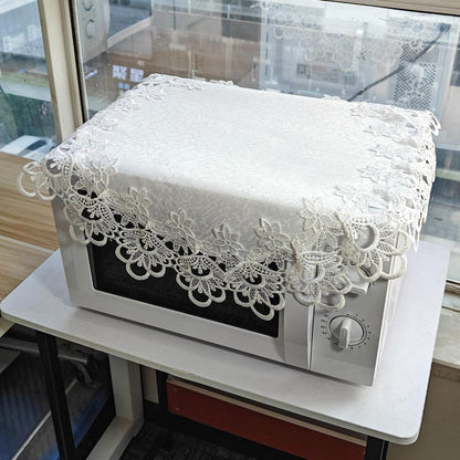 Runde Tischdecke Blumenstickerei 58cm – Elegante Tischdekoration