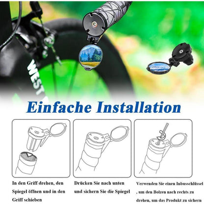 Fahrradspiegel 2er-Set, 360° drehbar & klappbar