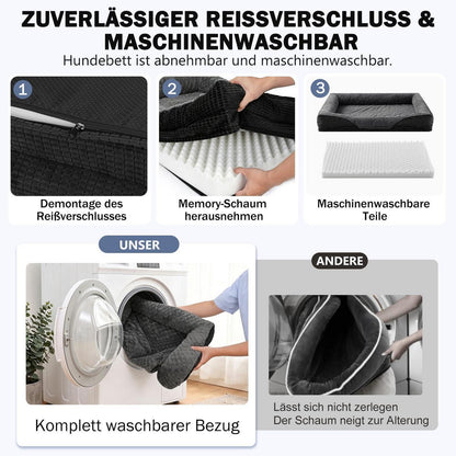 Orthopädisches Hundebett Memory Foam XXL, Grau
