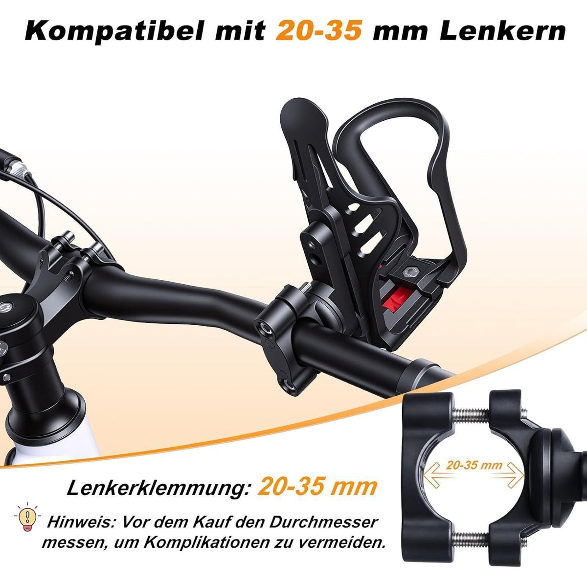 Drehbarer Fahrrad Flaschenhalter für E-Bike & Co.