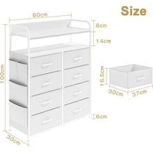 Weiße Kommode mit 8 Schubladen – Stauraum für Schlafzimmer & Wohnzimmer