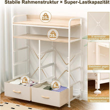 Kommode mit 8 Schubladen & Regal – Beige Aufbewahrungsmöbel