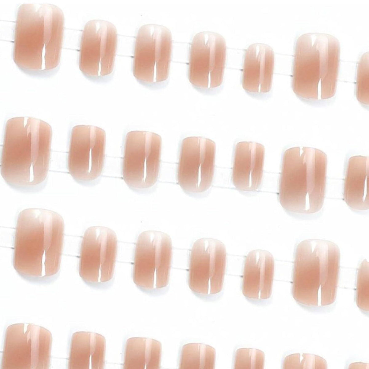 Press On Nails Kurz Eckig Rosa Französisch Nägel zum Aufkleben