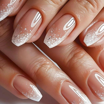 French Press on Nails Rosa Ballett Glitzer – Künstliche Nägel zum Aufkleben