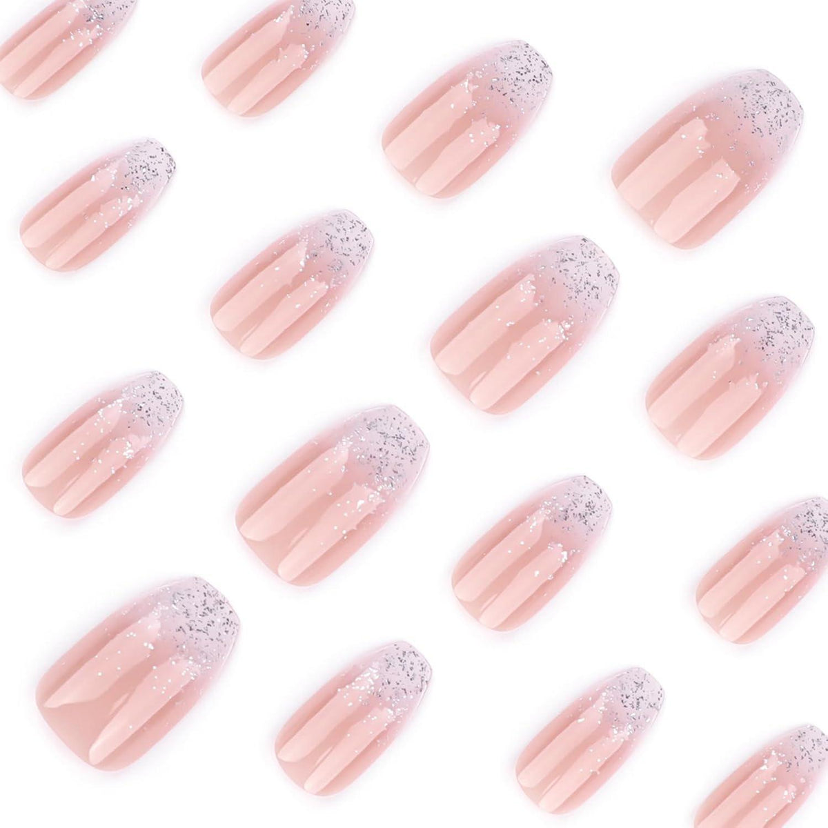 French Press on Nails Rosa Ballett Glitzer – Künstliche Nägel zum Aufkleben
