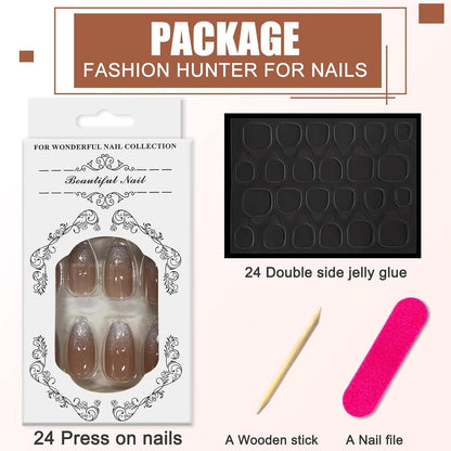 French Press on Nails Rosa Ballett Glitzer – Künstliche Nägel zum Aufkleben