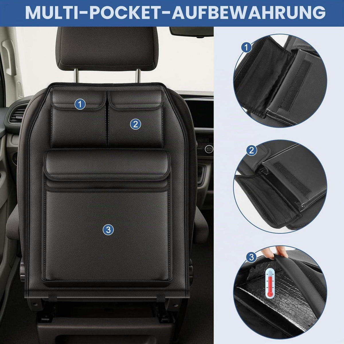 Rückenlehnen Organizer VW T5 T6 T6.1 California – Stauraum für Reisen
