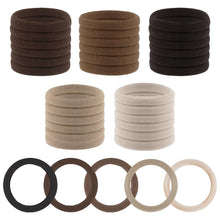 30er Set Bunte Haargummis für Damen: Nylon Elastisch für