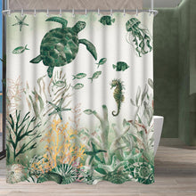 Duschvorhang Meeresschildkröte 160x160 cm Textil wasserabweisend waschbar