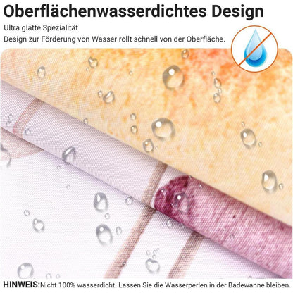 Duschvorhang Blumen 160x160 cm mit beschwertem Saum, wasserabweisend