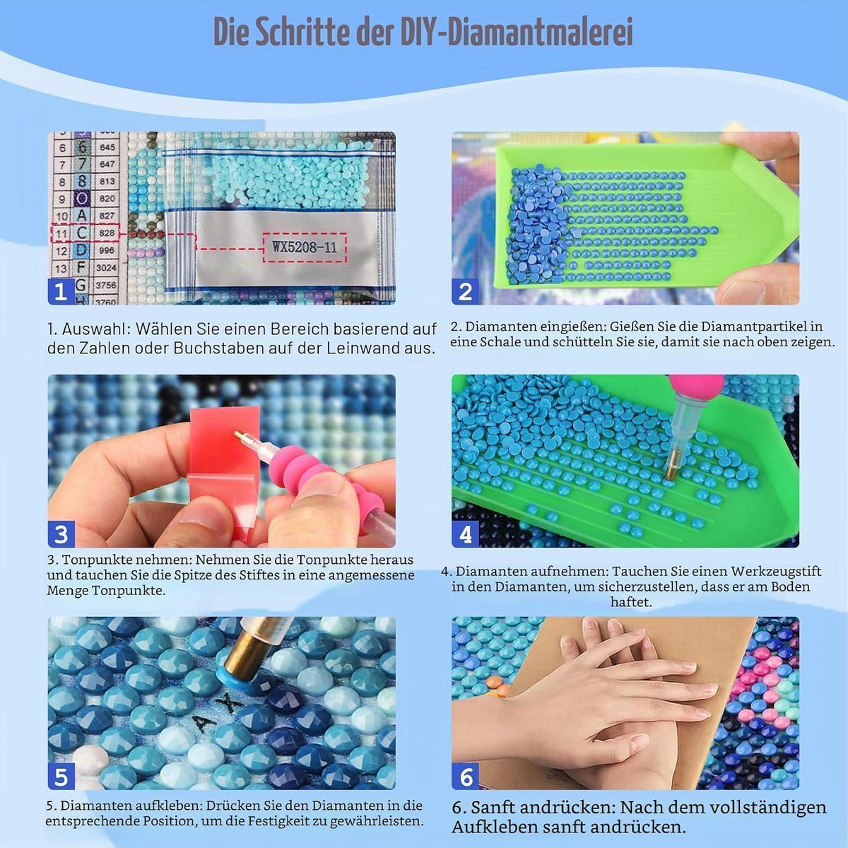 5D Diamantmalerei Katze – Vollbild DIY Set für Erwachsene